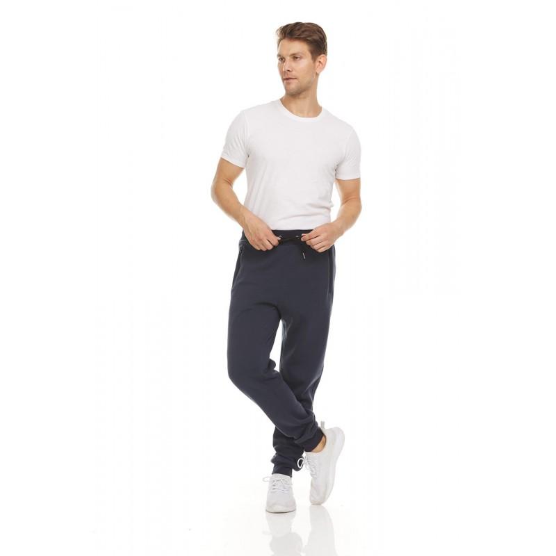 Mens Fleece - Zipper Athletic Running Gym Workout Solid Color Casual Trousers