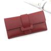 Korean Style Women's Tri-fold Long Fashion Wallet Clutch with Buckle