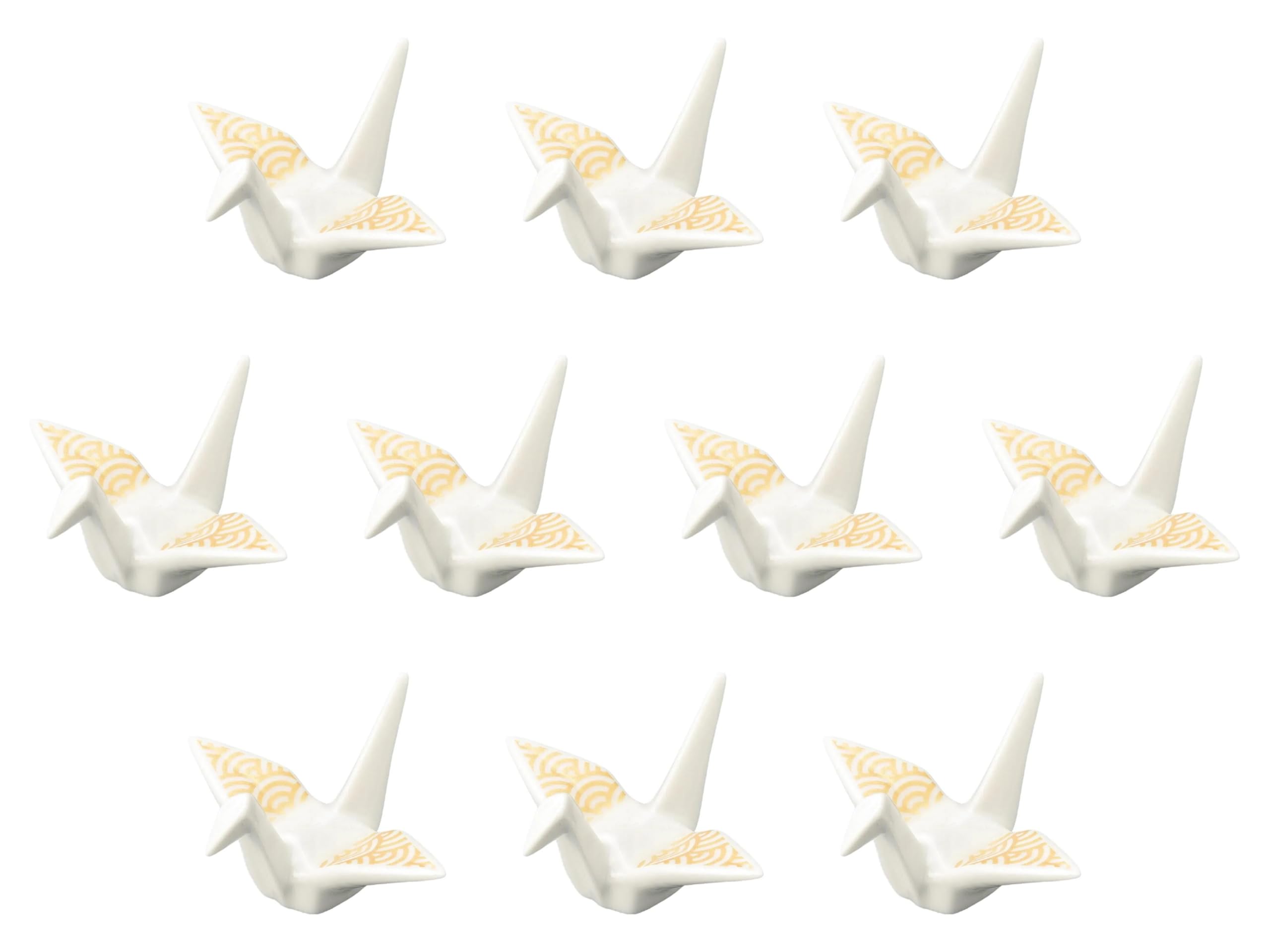 

Набор из 10 белых подставок для палочек Сэйгайхадзуру x x Подставки для палочек Сделано в Китае компанией Setomonohonpo [6 5.2 3.3 см]