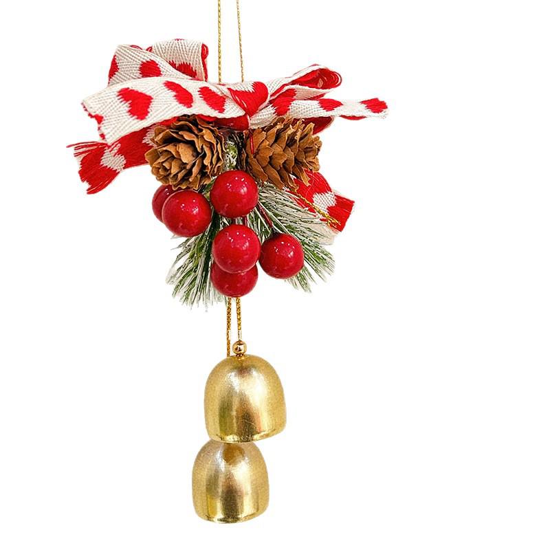 Imitation Noble Mini Christmas Wreath Car Ornament: Festive Window Display Pendant