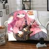 1pc BOCCHI THE ROCK Blanket with Custom Name, Gift, for Men and Women, Soft Blanket, Good for Sofa Bed Couch Travel, Lightweight Flannel Blanket