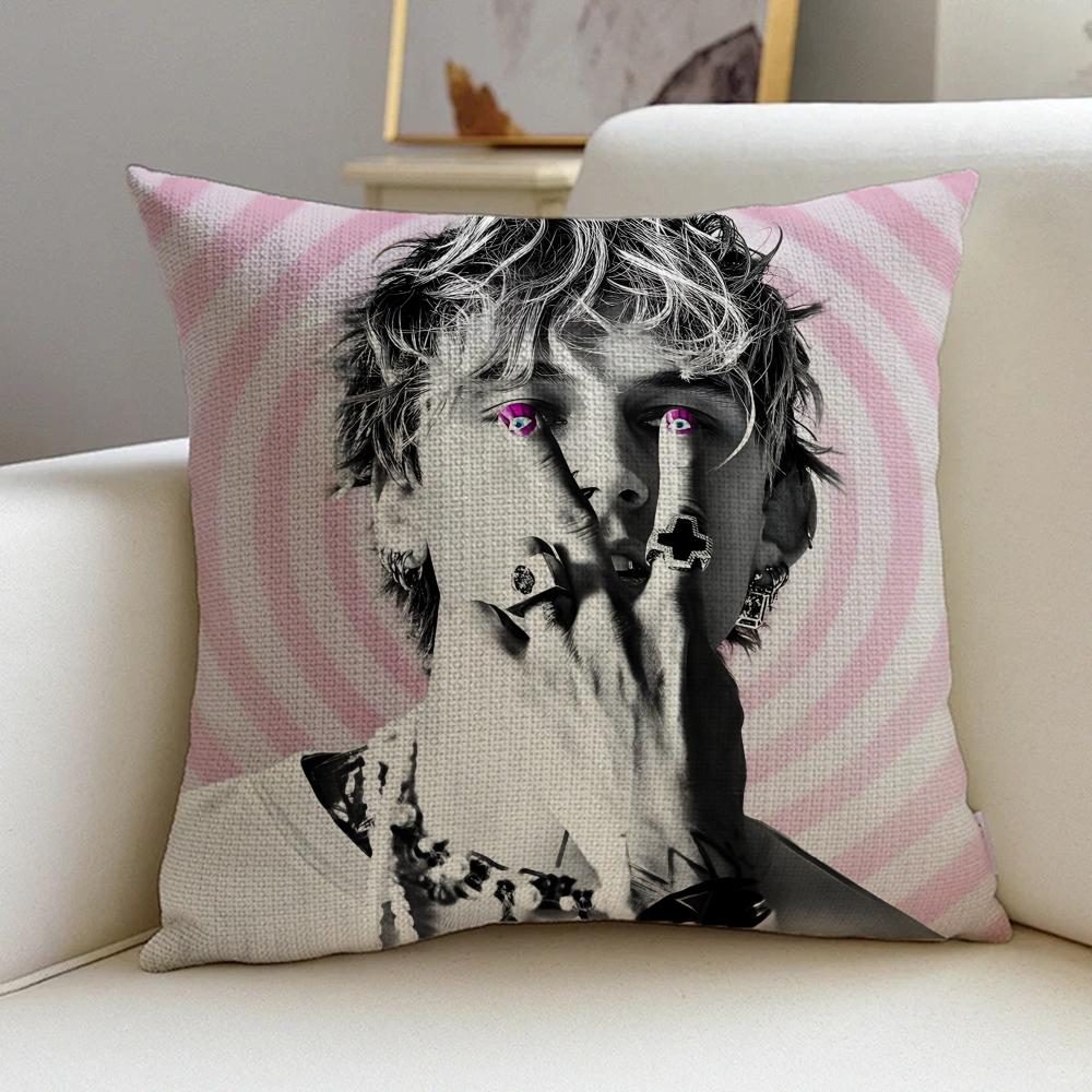 Mgk Colson Baker Machine Gun Kelly-Y Cushion Cover Natural Linen Pillowcase Set, All-In-One Decor For Sofa, Bedroom & Chair