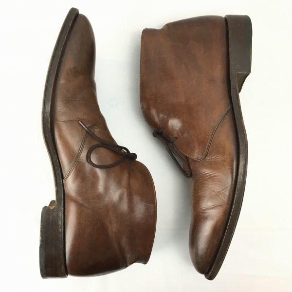 BLACKRAPID Made in Italy Vollleder Chukka Boots Braun Größe 8 26,5 Herren(GEBRAUCHT)