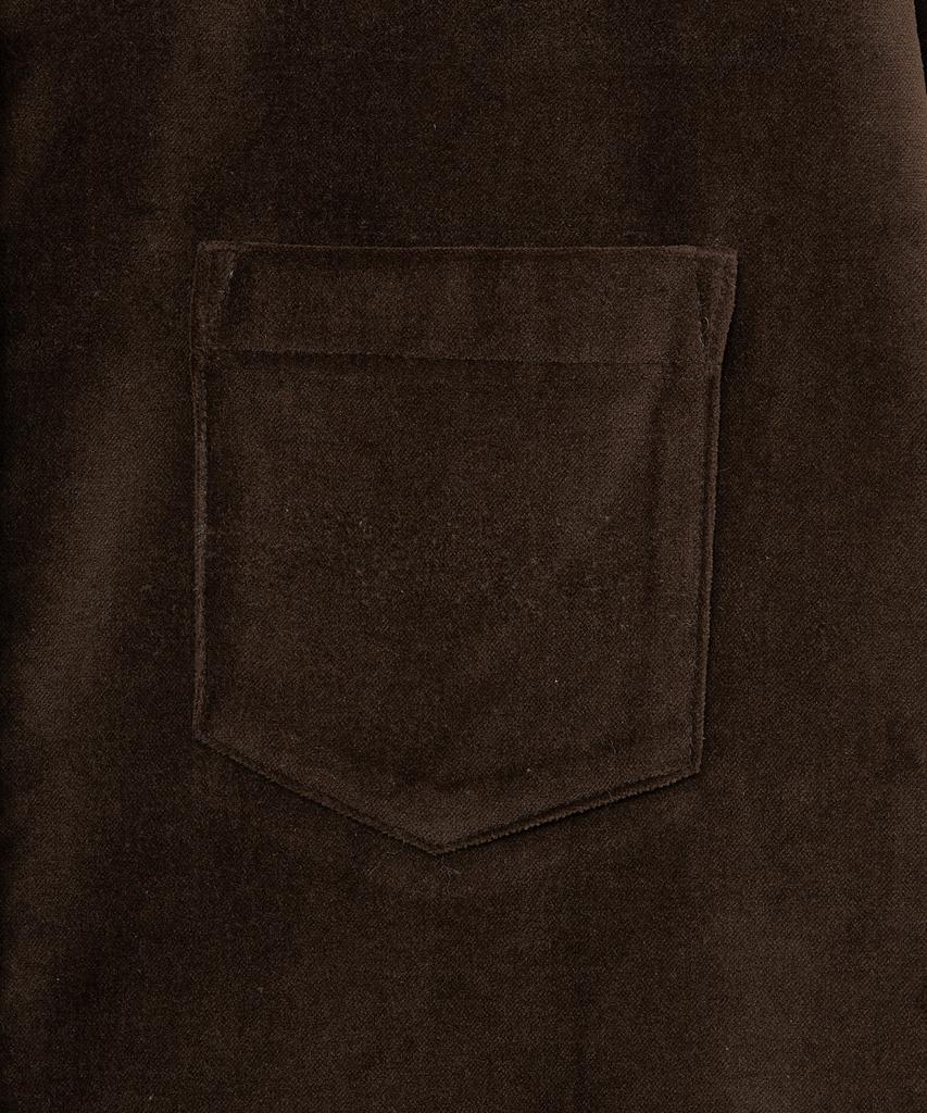 NOIRER Velvet Loose Fit Shirt (Brown)