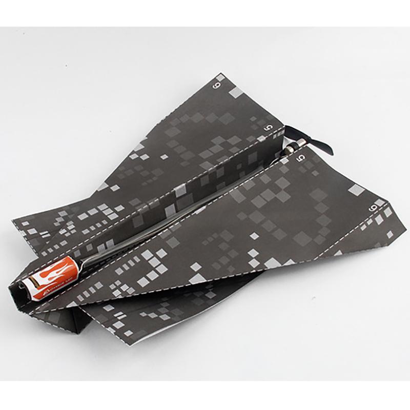 Airplane Rc Folding Paper Model Diy Motor Power Red Rc Plane Power Kids Boy Toy