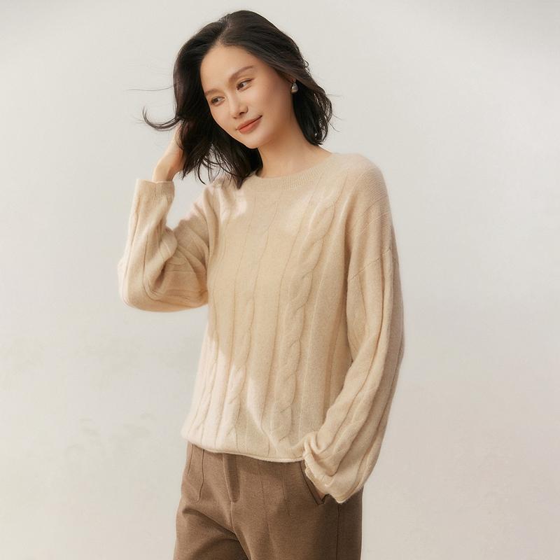 Qinghe 100% Pure Cashmere Women's Sweater - Ultra Soft Luxury Winter Pullover
