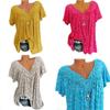 Stylish Women V Neck Floral Tee T-shirts With Plus Size Options For Summer Comfort