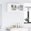 Wall Mounted Glass Cabinet LUCCA White 80 X 31 X 40 Cm Particleboard