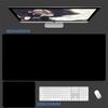 Large Black Mouse Pad Simple Office Computer Keyboard Pads Pure Natural Rubber Mousepad XXL 90X40cm Laptop Desk Mat for PC Gamer