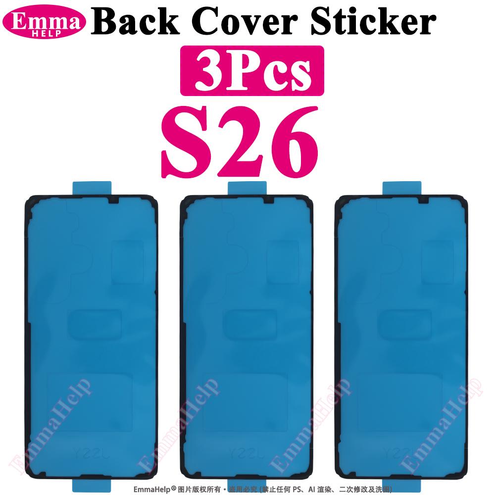 3pcs Waterproof Sticker For Samsung S23 Ultra S21 S22 S24 S25 Plus S26 Rear Back Door Housing Cover Seal Frame Adhesive Glue
