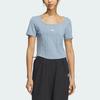 adidas Originals The Baddie Edit Set In Sleeve T Shirt Women's Texture Blue (Unisex) T-Shirts IX1909