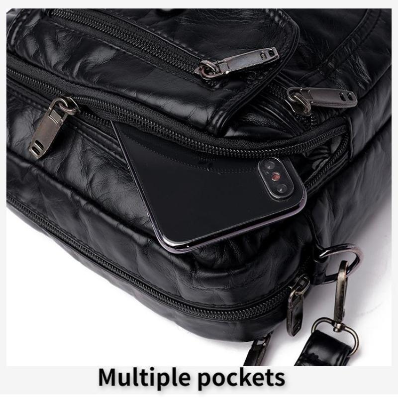 Summer New Soft Leather Ethnic Style Women's Small Bag Casual Shoulder Bag Mobile Bag Less