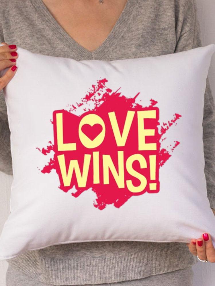 Rainbow Love Wins Pillow Cover for New Couple Bedroom Home Decor Love Pillowcase Tic Tac Toe Love Wedding Gift Pillows 45*45CM