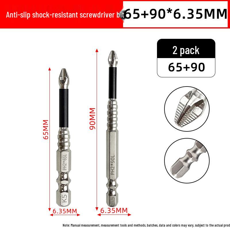 K5 Impact-Resistant Anti-Slip Magnetic Phillips Screwdriver Bit Set for Hand Drill Electric Screwdriver
