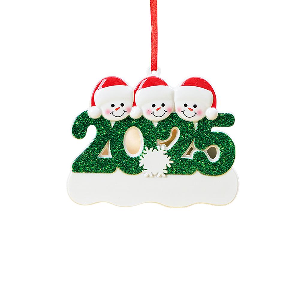 Personalisierte 2D Familienname Segnung Weihnachtsbaumschmuck Harzanhänger