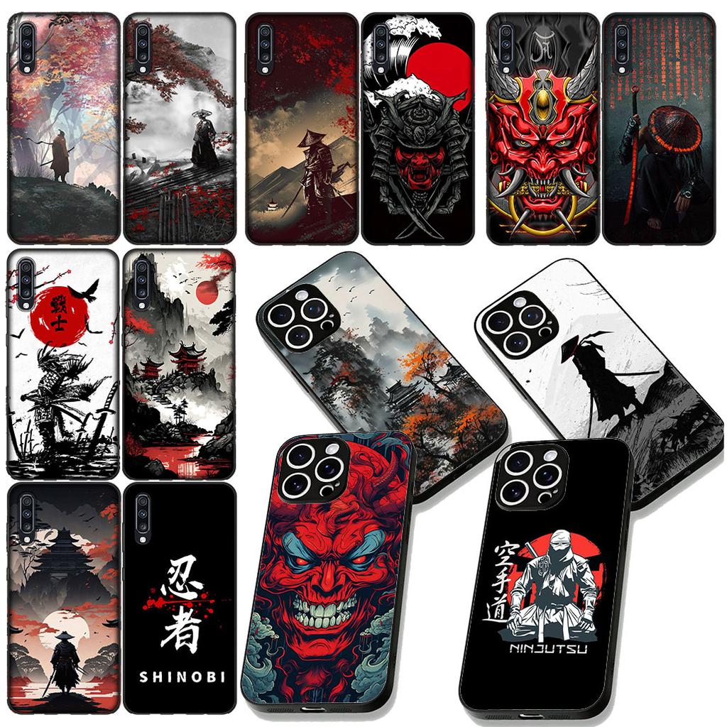 Japan Samurai Skeleton Skull Ninja Bushido Cover for Samsung Galaxy Note 20 9 10 S8 S10 Lite S9 Plus A54 A53 A21S S10E A17 Case