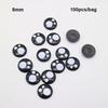 100pcs 8-16mm Flat Circle Bear Foot Eyes 2Styles Animal Puppet Crafts  For White Bear Doll