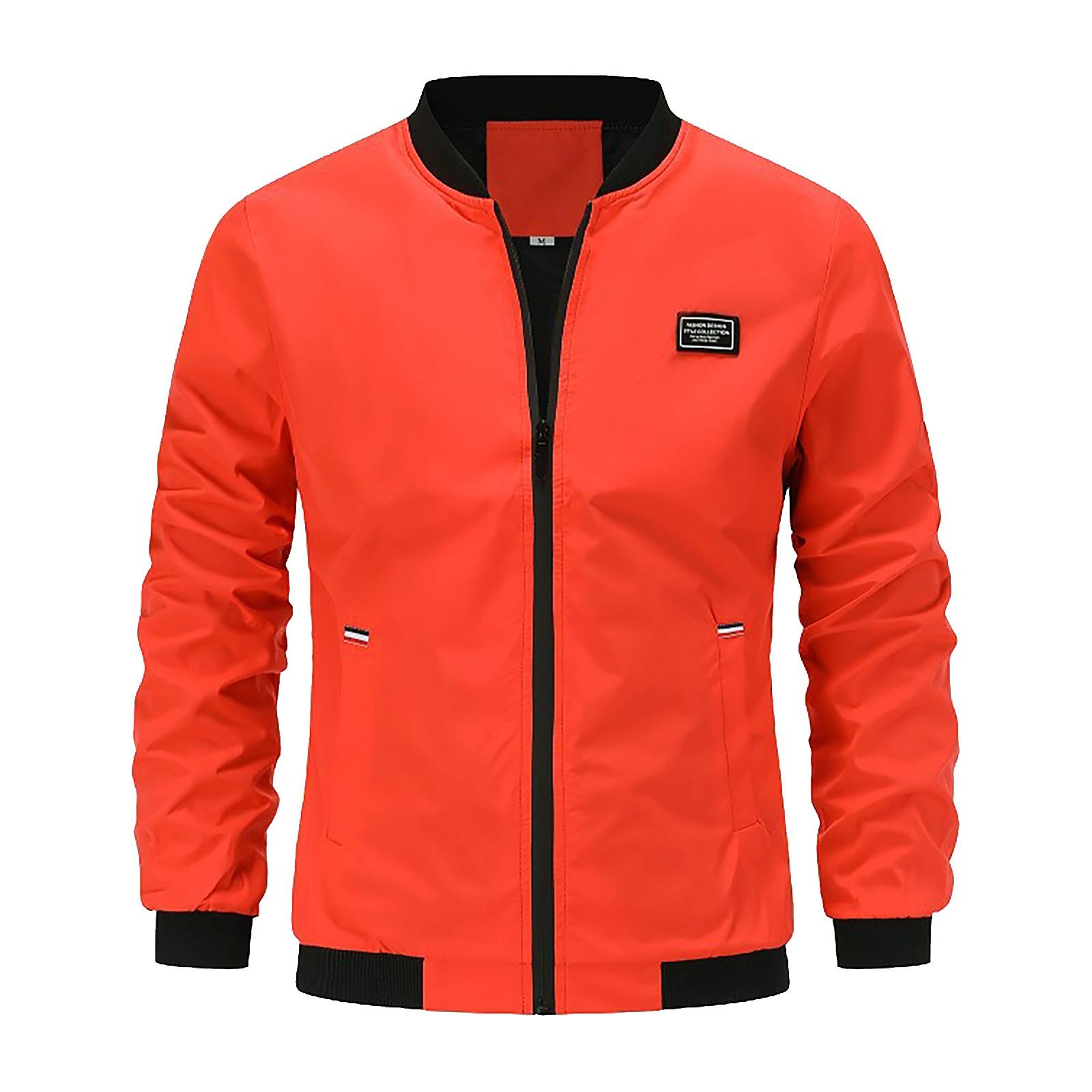 

Мужская тонкая куртка Повседневная бейсбольная куртка Мужская рабочая куртка XL шафрановый