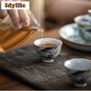 2 Stück/Los Antike Blaue Unterglasurfarbene Mandarinfisch Teetasse Retro Teeschale Tasse Teeverkostung Duftbecher Chazhan Meistertasse 40ml