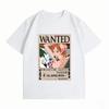 Unisexs Clothing New 100 Cotton Breathable Summer TShirt One Piece Nami Wanted Print Casual Streetwear Unisexs Tops