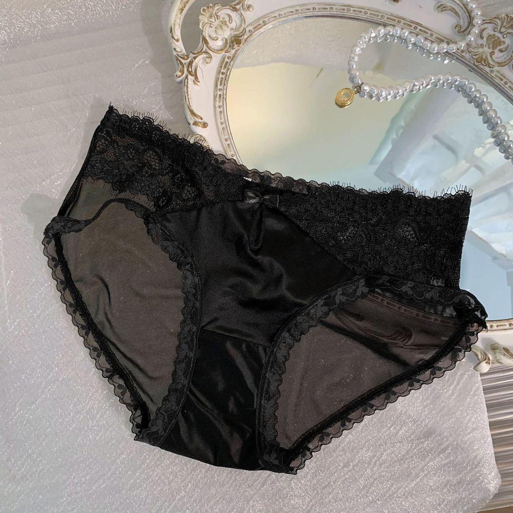 Women's French Lace Mesh Breathable Low-Rise Briefs
