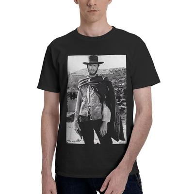 Clint Eastwood Western Dobry Zły i Brzydki 1 100 Bawełna Codzienny Oddychający Wygodny Manga Zabawny Męski T-shirt Męski