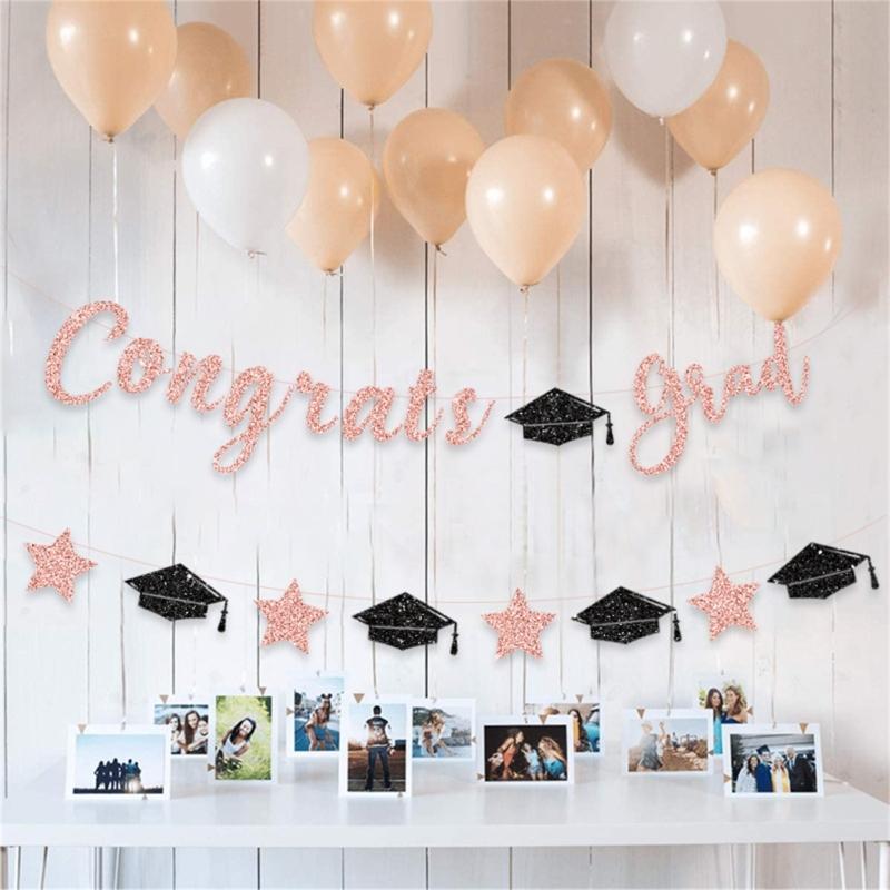 Glittering Graduation Hanging Ornament Graduation Decoration Class of 2025 Graduation Party Decoration for School Party