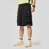 Li-Ning Sports Lifestyle Series Solid Color Mid-Rise Comfortable Breathable Straight Leg Casual Shorts Men Shorts Black AKSV307-4