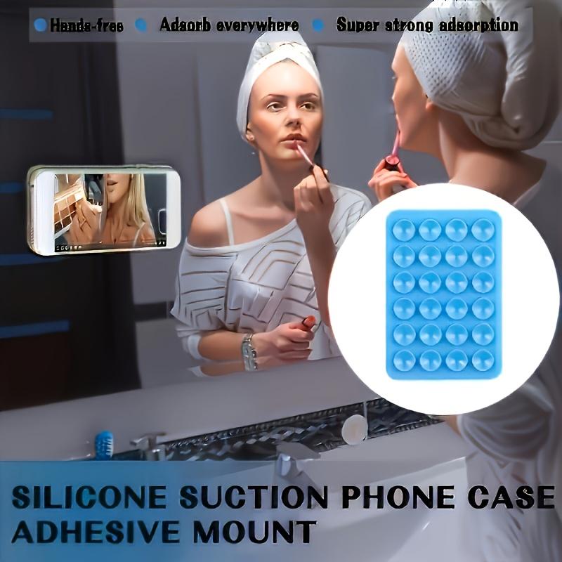 Travel Accessories, 1 Silicone Phone Suction Cup with 24 Adhesive Pads, Easy To Remove and Clean, Enhanced Grip