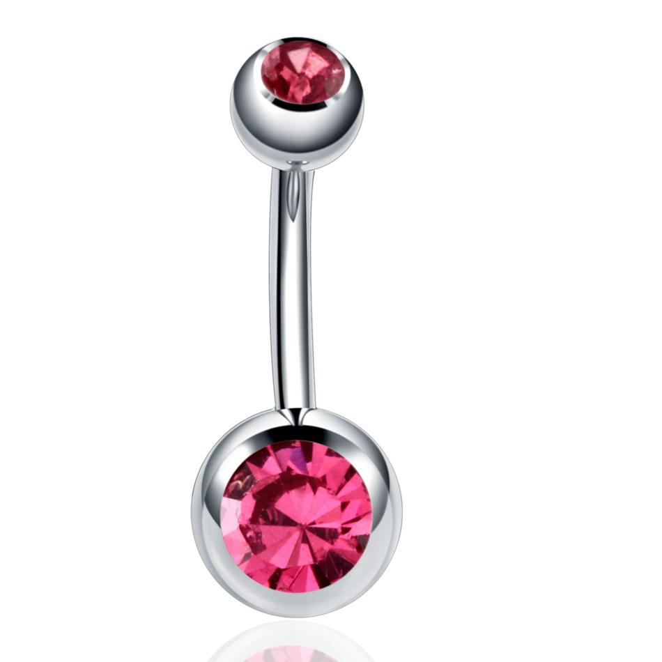 1PC Surgical Steel Navel Earring Belly Piercing Sexy Piercing Ombligo Gem Ear Piercings Navel Earring Body Jewelry Pircings 1.6x10x5x8mm