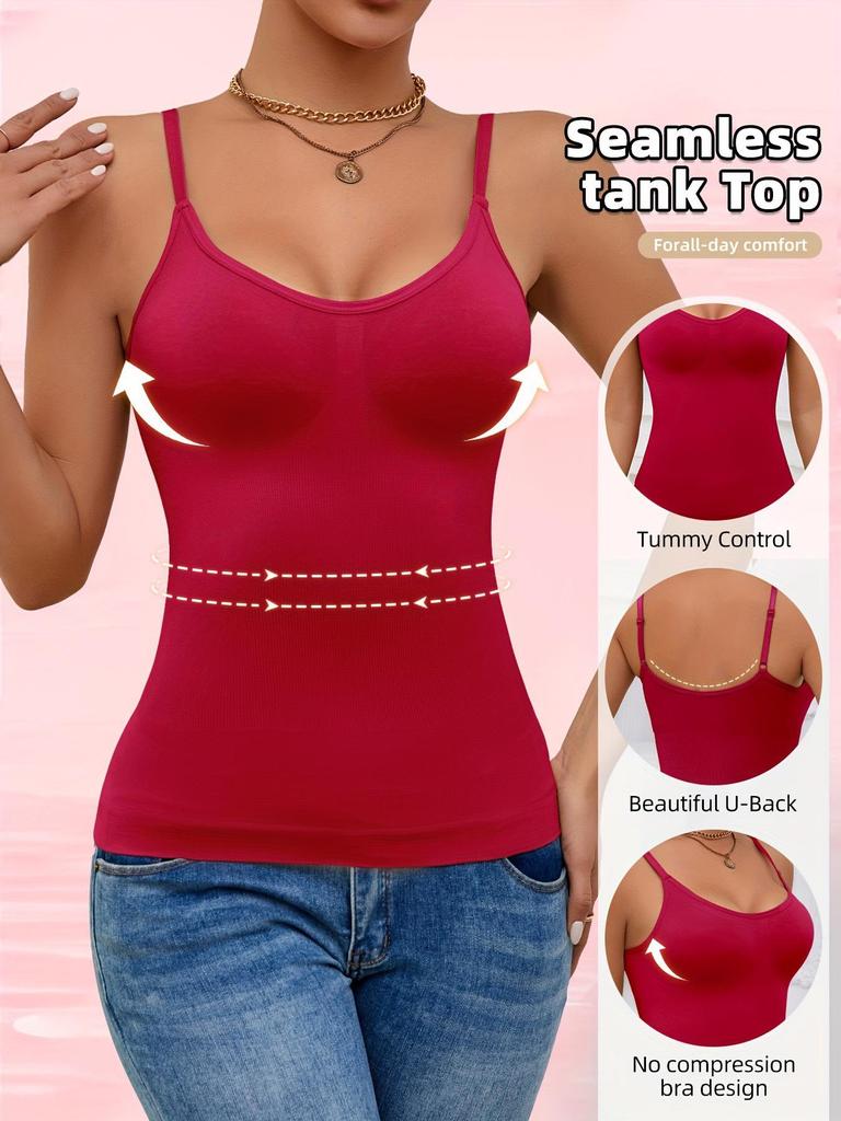 Grenzüberschreitendes Tanktop mit langen Spaghettiträgern und integrierten Polstern