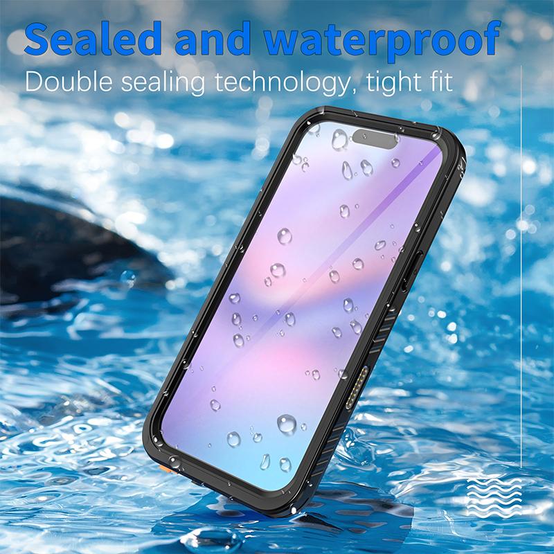 For IPhone Air 17 16e 16 15 14 Plus 13 Pro Max IP68 Waterproof Case Underwater Clear Cover Diving Swim Shockproof Screen Protect