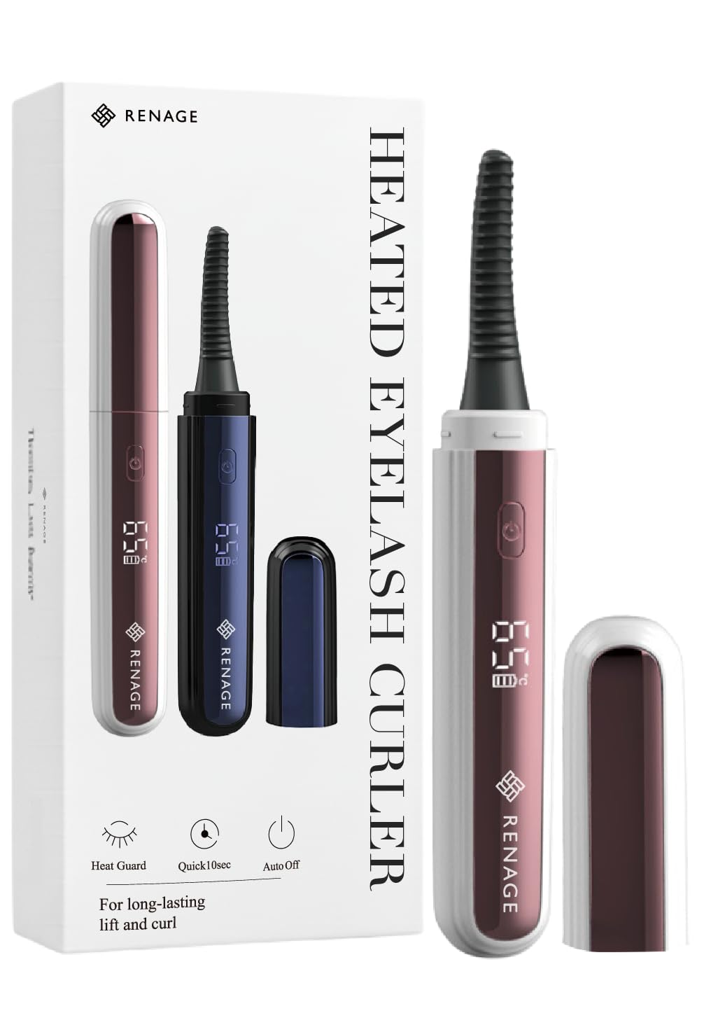 

RENAGE Hot Eyelash USB for Eyelashes and Face Care Curler, Rechargeable, (White) білий