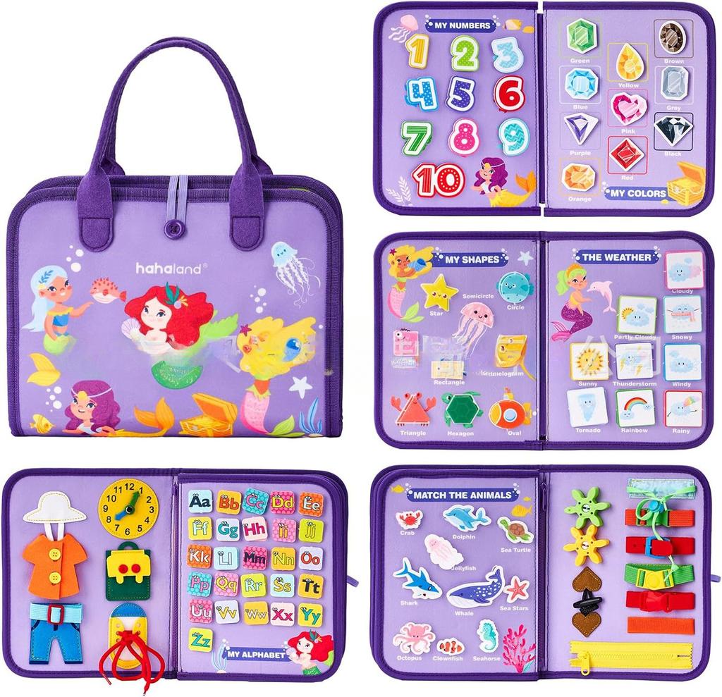 Dressing Early Education Board Children's Learning Felt Busy Board Multifunctional Children's Fun Learning Board Happy Toys
