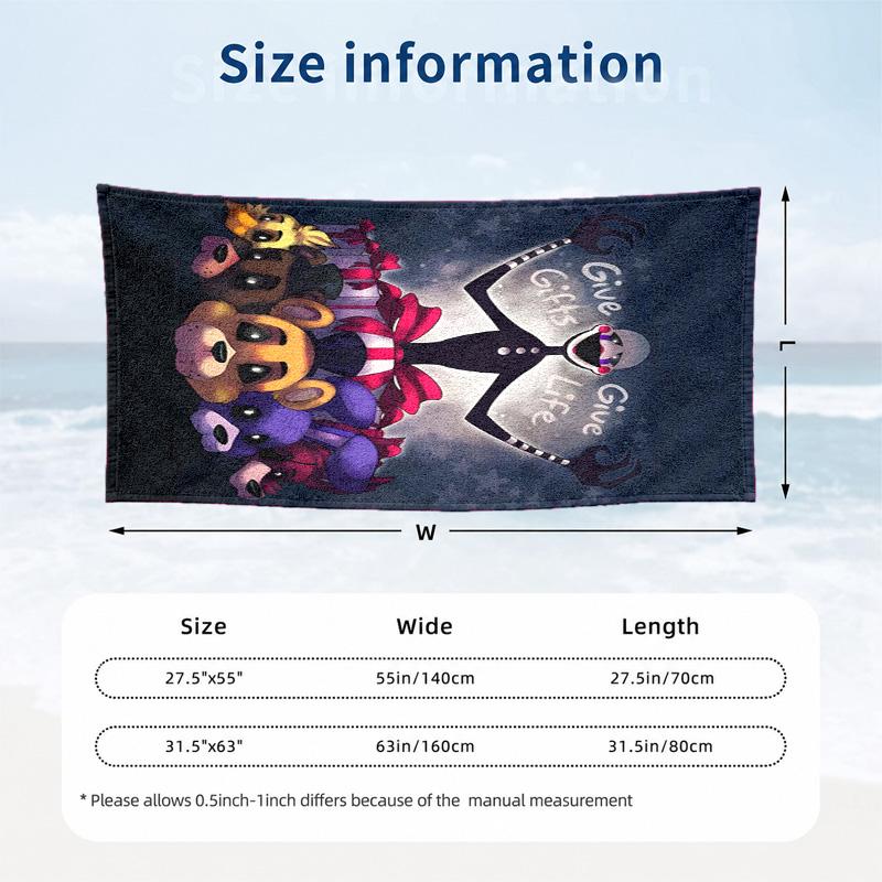 Five nights at freddy Microfiber Beach Towel Quick Dry Sand Free Lightweight Beach Towels for Travel Swimming Camping
