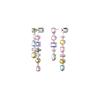 Swarovski Gema Inlaid Asymmetrical Decoration Rhodium Plated Earrings Women's Multicolor 5656417
