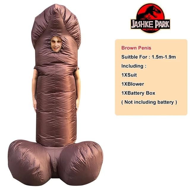 Costume Gonflabile Penis Pentru Adulti Salopeta Sexy Dick Rochie Amuzantă Disfraz Petrecere de Sărbători Halloween Anime Costum Cosplay