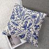 Indigo Vine square Jacquard Pillow Cover for Sofa Office Waist Cushion Cover Home Decorative Pillowcase