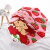 Strawberry Shortcake Inspired Auto Open Close Umbrella Foldable 3 Tier Design with 8 Bone Iron Frame,Perfect for and Festive Gifts0104067