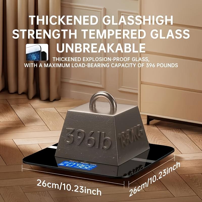 high qualityDigital Body Weight Scale with LCD Display & Temperature Meter - High-Precision Bathroom Scale Suitable for Use, Compatible with