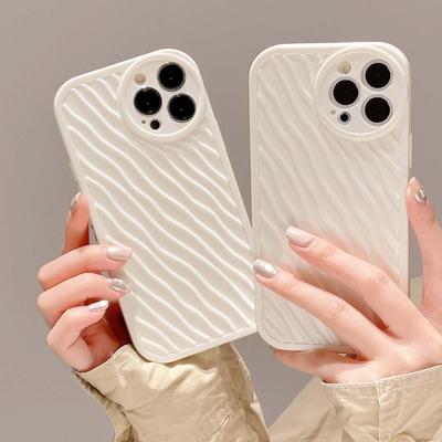 Jane Non -Slip Wavy Ins Shockproof Phone Case For Iphone 11 12 Mini 14 Pro Max 7 8 Plus 13promax X Xsmax Xr Cute Back Cover Shell