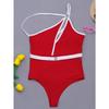 Women's Solid Color One Piece Swimsuit Sexy Belt Swimsuit