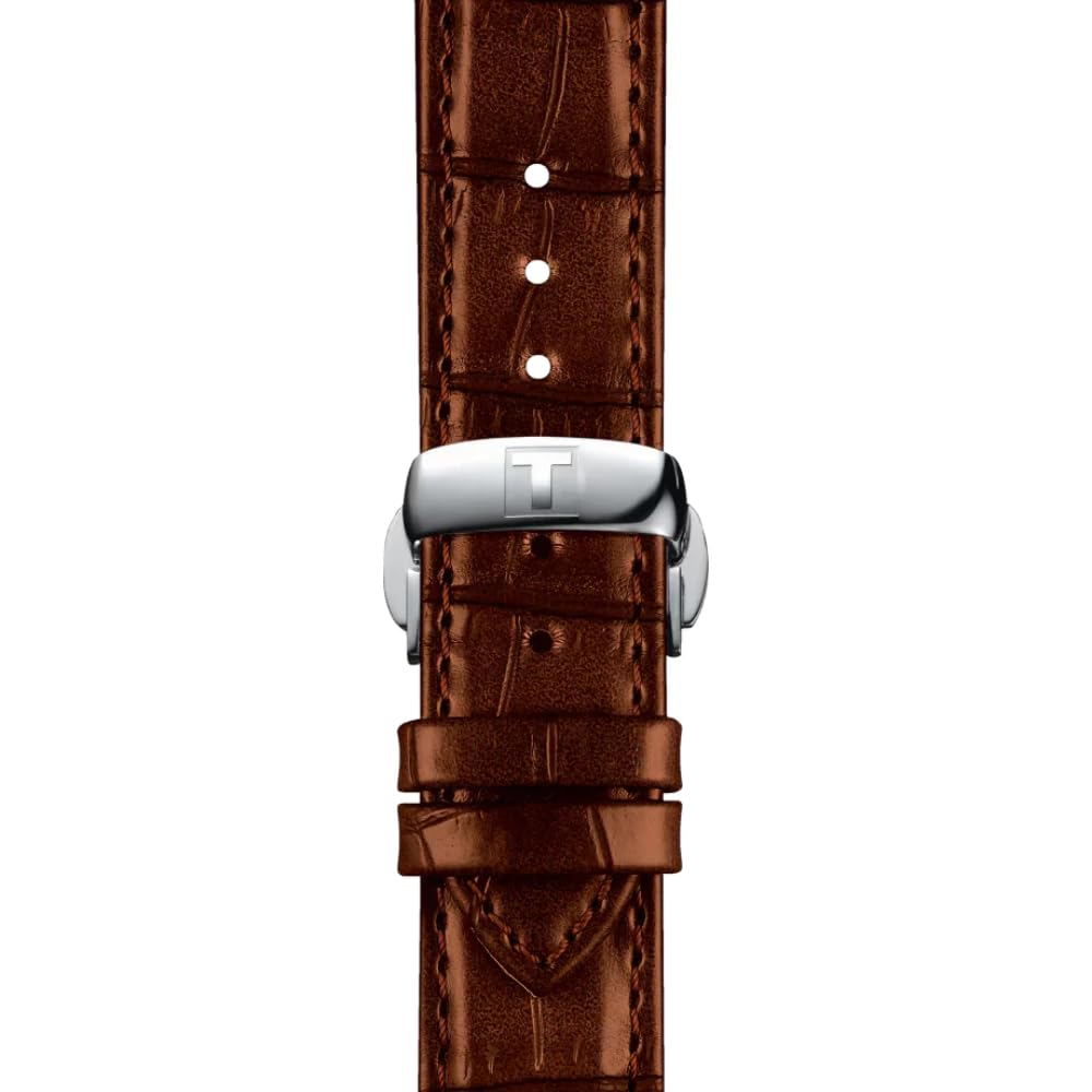 Tissot Le Locle Armbanduhr Lederarmband T0064071603301 Herren Silbernes Zifferblatt