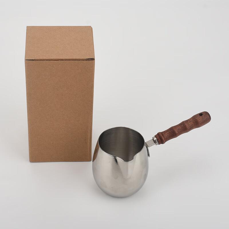 304 Stainless Steel Latte Art Pitcher with Wooden Handle
