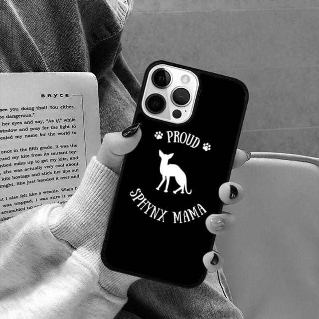 animal Sphynx Hairless cat Phone Case for iPhone 16 15 SE2020 13 14 11 12 Mini Pro Max 6 7 8 Plus coque fundas Shell
