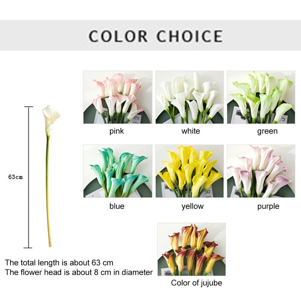 Künstliche Calla-Lilien Latex Calla-Lilie SNAIL GARDEN Lilien Natürliches Aussehen