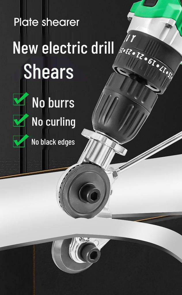 Electric Tin Snips and Drill Shears: Metal Cutter Converter for Hand and Cutting Machines