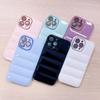 High Quality Candy Color 3D Pattern Shockproof Mobile Phone Cover TPU Down Jackets Phone Case for iPhone 16 Pro Max 15 14 13