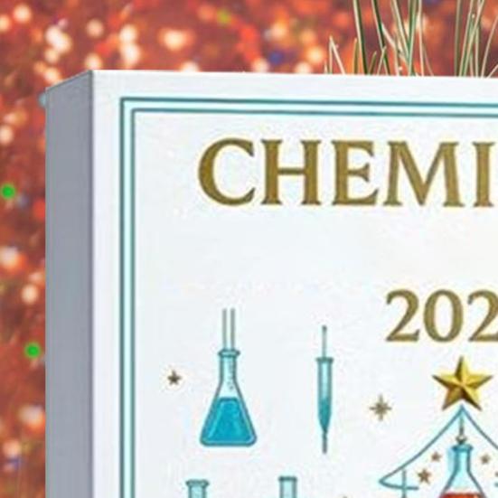 Chemistry Themed Advent Calendar Box 24-Day Countdown To Christmas Calendar Acrylic Hanging Ornament Xmas