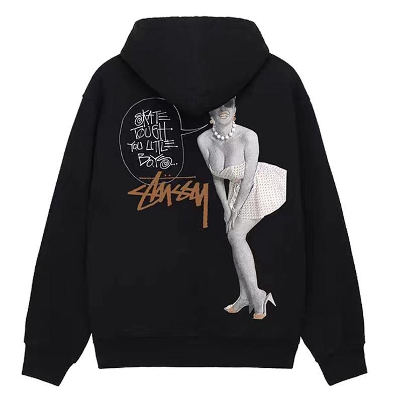 Unisex Heart Mercury Print Heavyweight Hooded Sweatshirt - Trendy STUSS Original